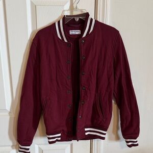 American Apparel Burgundy Jacket with White Stripes